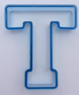 Varsity Letter T Cookie Cutter