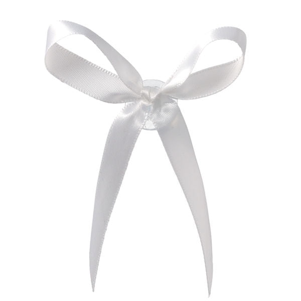 White Ribbon Bow Cupcake/Cake Decoration - 6