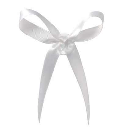 White Ribbon Bow Cupcake/Cake Decoration - 6