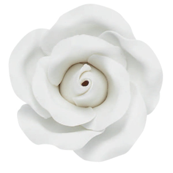 White Gumpaste Rose with Wire