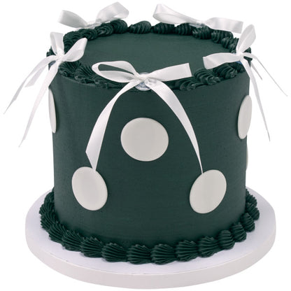 White Ribbon Bow Cupcake/Cake Decoration - 6
