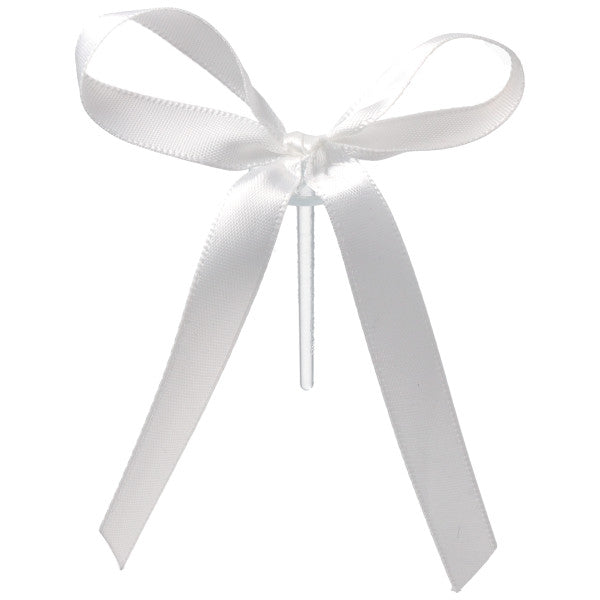 White Ribbon Bow Cupcake/Cake Decoration - 6