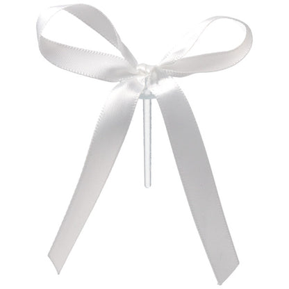 White Ribbon Bow Cupcake/Cake Decoration - 6