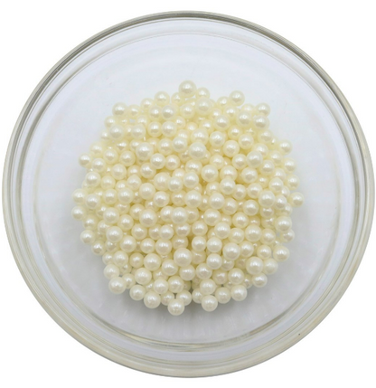 White Sugar Pearls - 6mm, 2.75oz