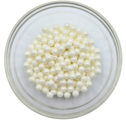 White Sugar Pearls - 8mm, 2.75oz