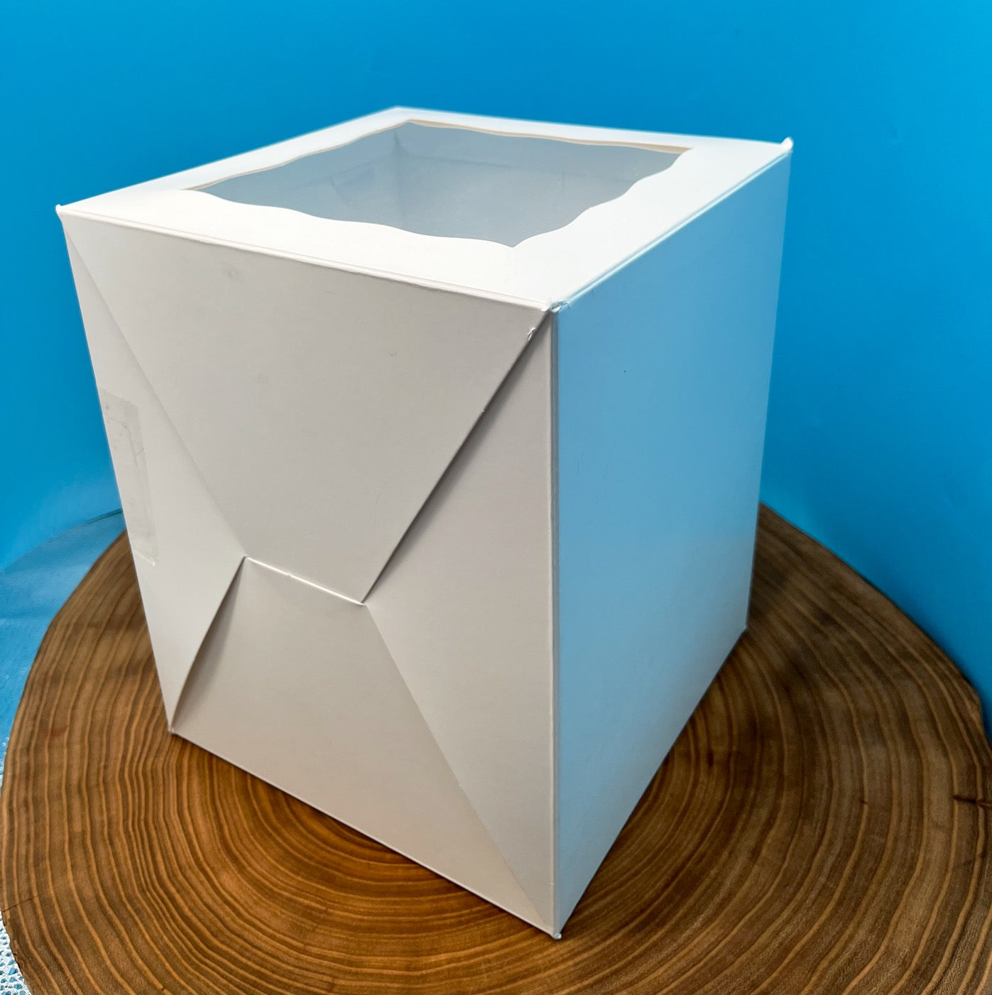 10 Inch, Tall Cake Box with a Window - 10x10x12  (One Piece)