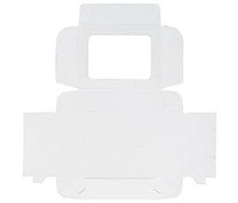 White Candy Box with Window, 4.5x3.5 inch, 1 Piece Folding Box