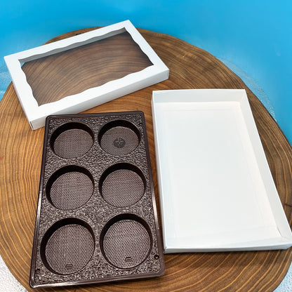 White 2 Piece Cookie Box with Window and 6 Cookie Insert