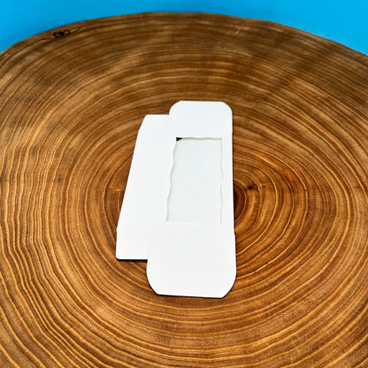 White Favor Candy Box with Window, 1 Piece Folding Box (2.25x1x4 5/6)