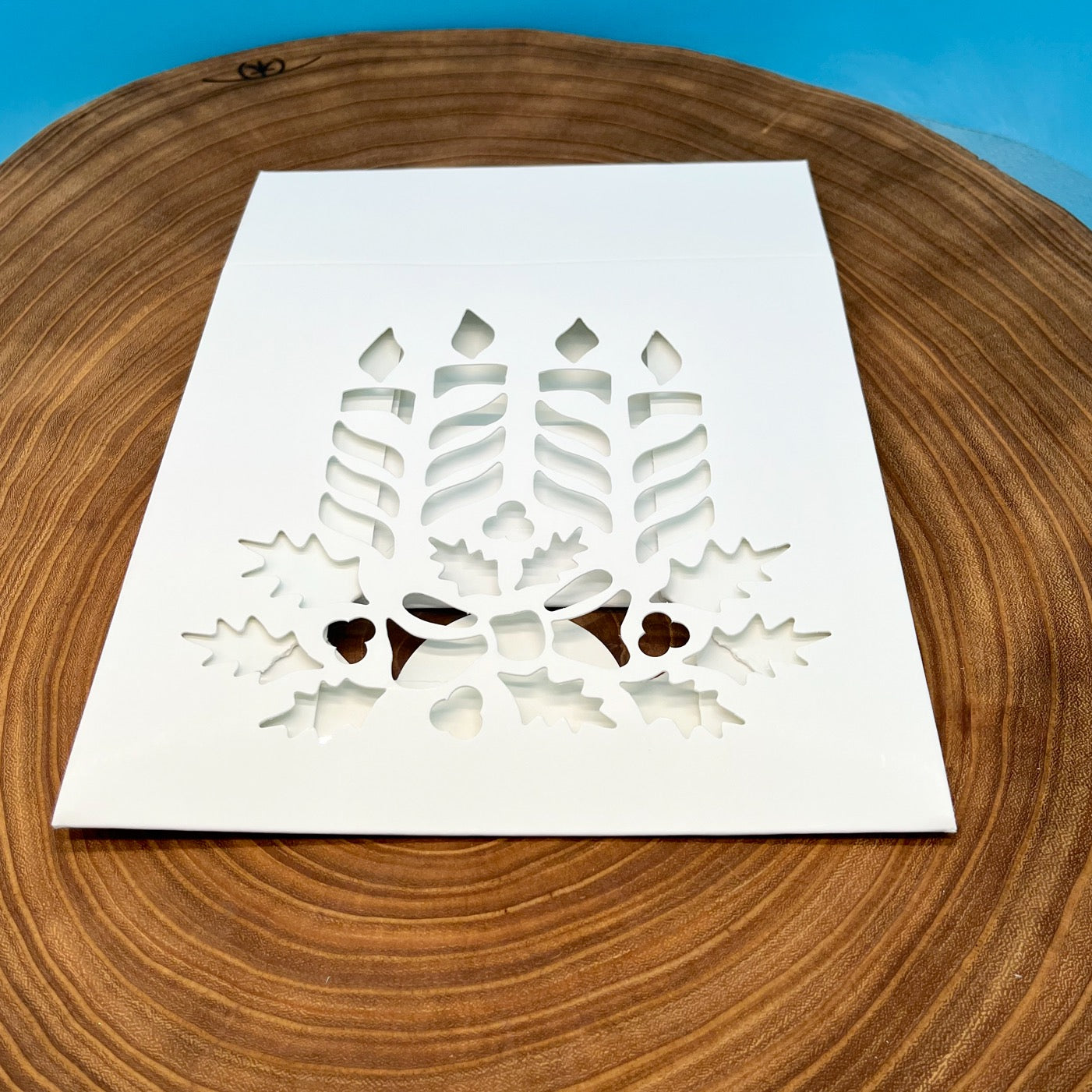 White Pastry Box with Candle Cutout - 8x8x2.5