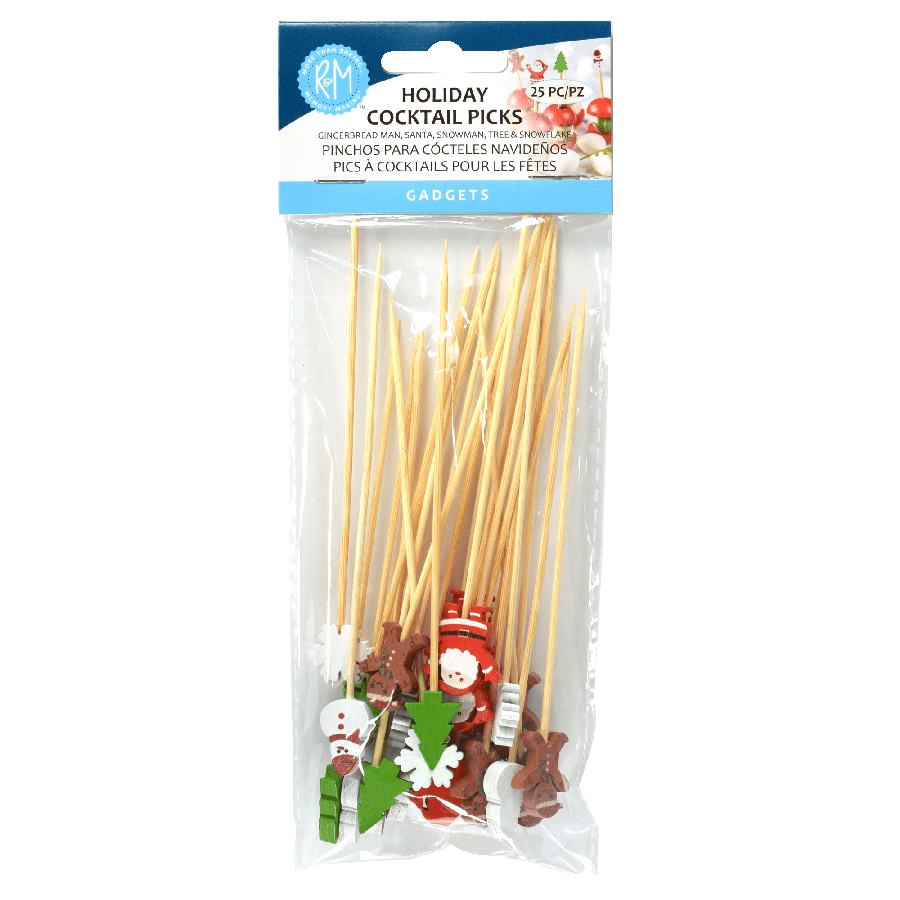 Winter Holiday Cocktail Picks - Pack of 25