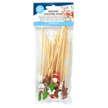 Winter Holiday Cocktail Picks - Pack of 25