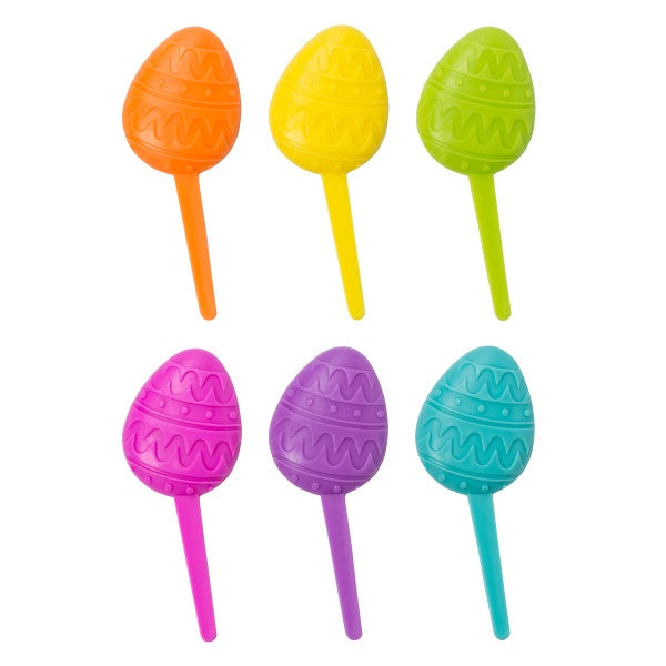 Decorated Easter Egg Cupcake Picks - 12 Picks