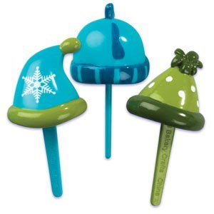 Winter Hat Cupcake Picks - 12 Picks