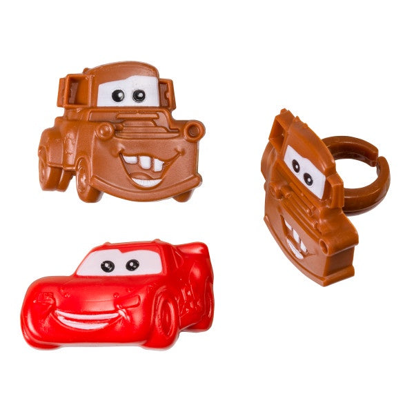 Cars - Mater & McQueen Cupcake Rings - 12 Rings