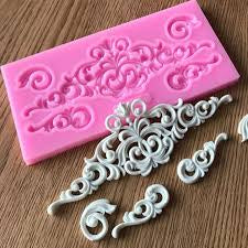 Vintage Relief Border Mold Silicone Mold with 5 Cavities