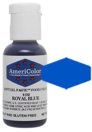 Royal Blue, Americolor Soft Gel Paste Food Color, .75oz