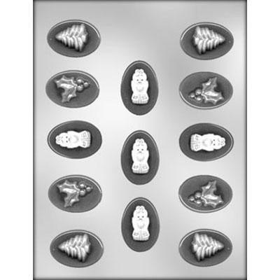 Oval Christmas Shapes Chocolate Mold