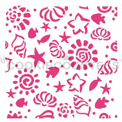Tropical Beach Stencil