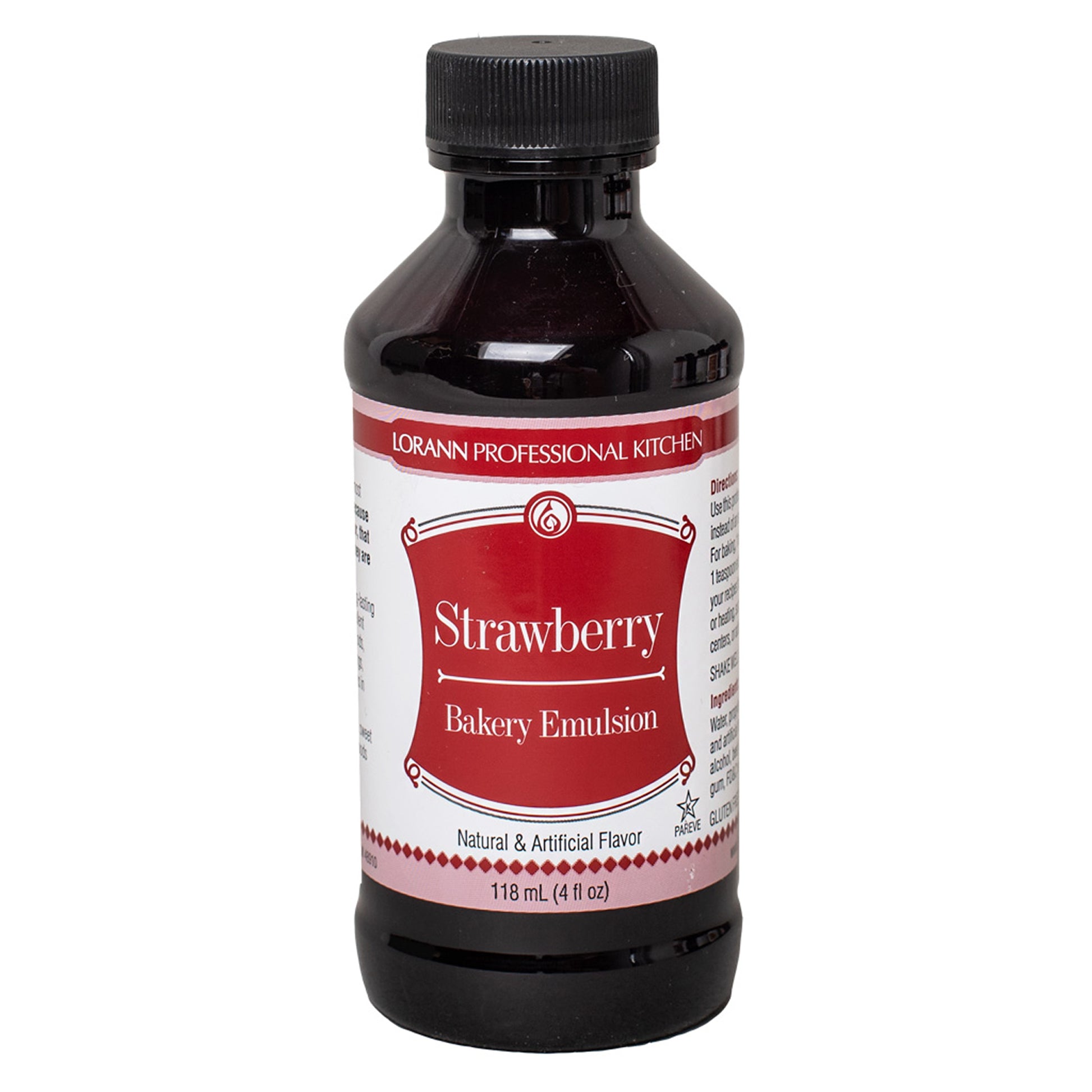 picture of 4 ounce bottle of strawberry bakery emulsion