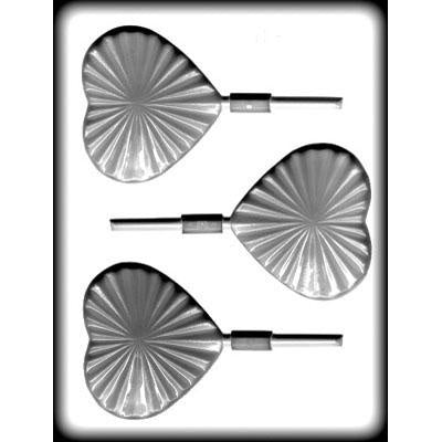 Sunburst Heart Lollipop Candy Mold