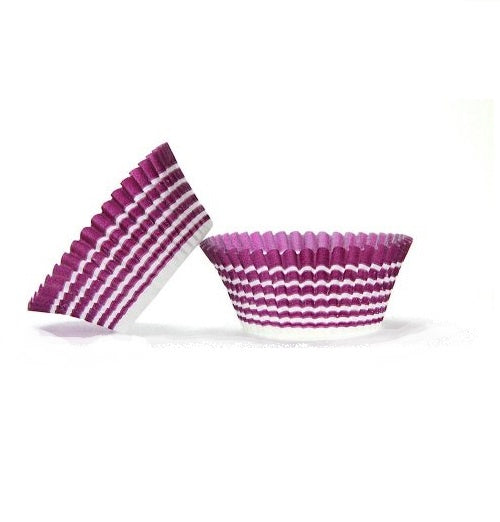 Purple with White Circles, Standard Size Bake Cups - 50ish Cupcake Liners