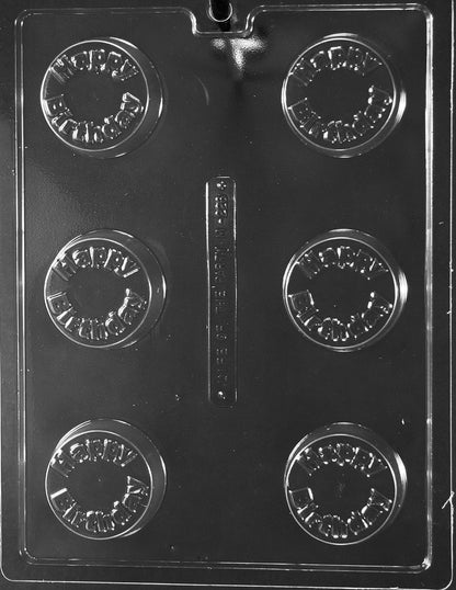 Happy Birthday Chocolate Covered Cookie Mold