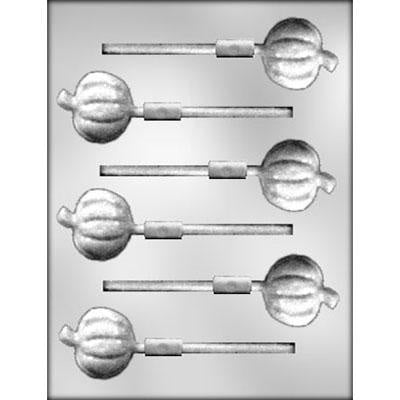 1.5 Inch, Pumpkin Lollipop Chocolate Mold