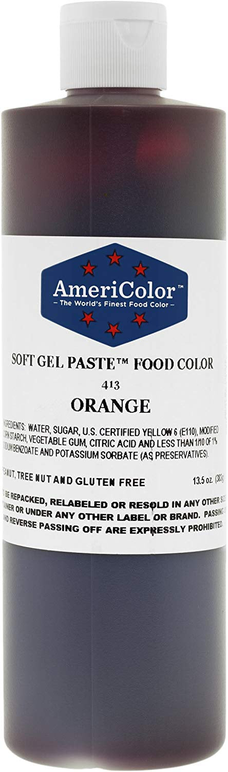 Orange, Americolor Soft Gel Paste Food Color, 13.5oz