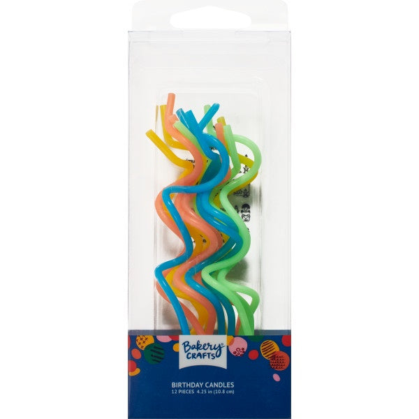 Twist Candles - Bright Colors, 12pc