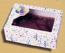 Quarter Sheet, Decorated Cake Box with Window