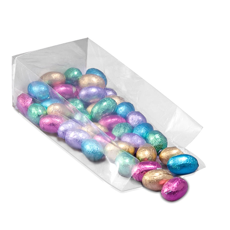 4x2.5x13 White Hard Bottom Cello Bags - 10 Bags