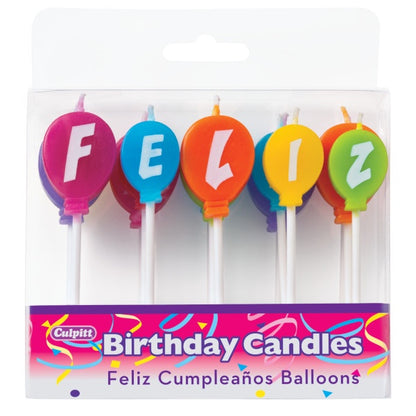 Letter Candles - Feliz Cumpleanos Balloons