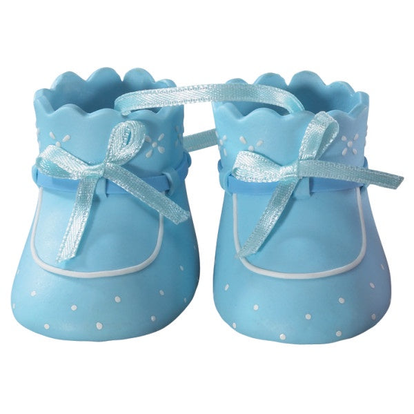 Blue Baby Booties Cake Topper Set