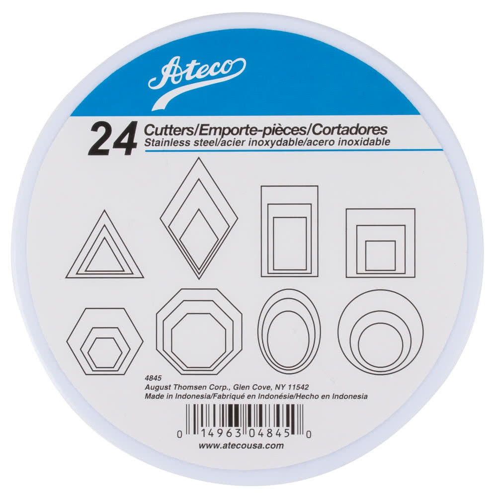 Ateco 24 Piece Geometric Shapes Cutter Set