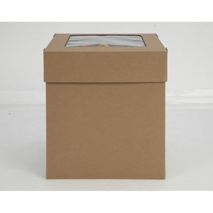 Tall, 2-Piece, 10 Inch Kraft Cake Box - 10x10x12