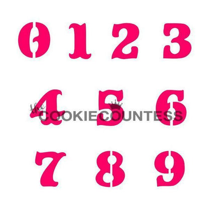 Block Numbers Stencil