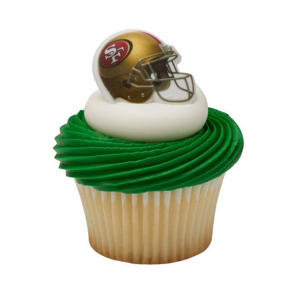San Francisco 49ers Cupcake Rings - 12 Cupcake Rings