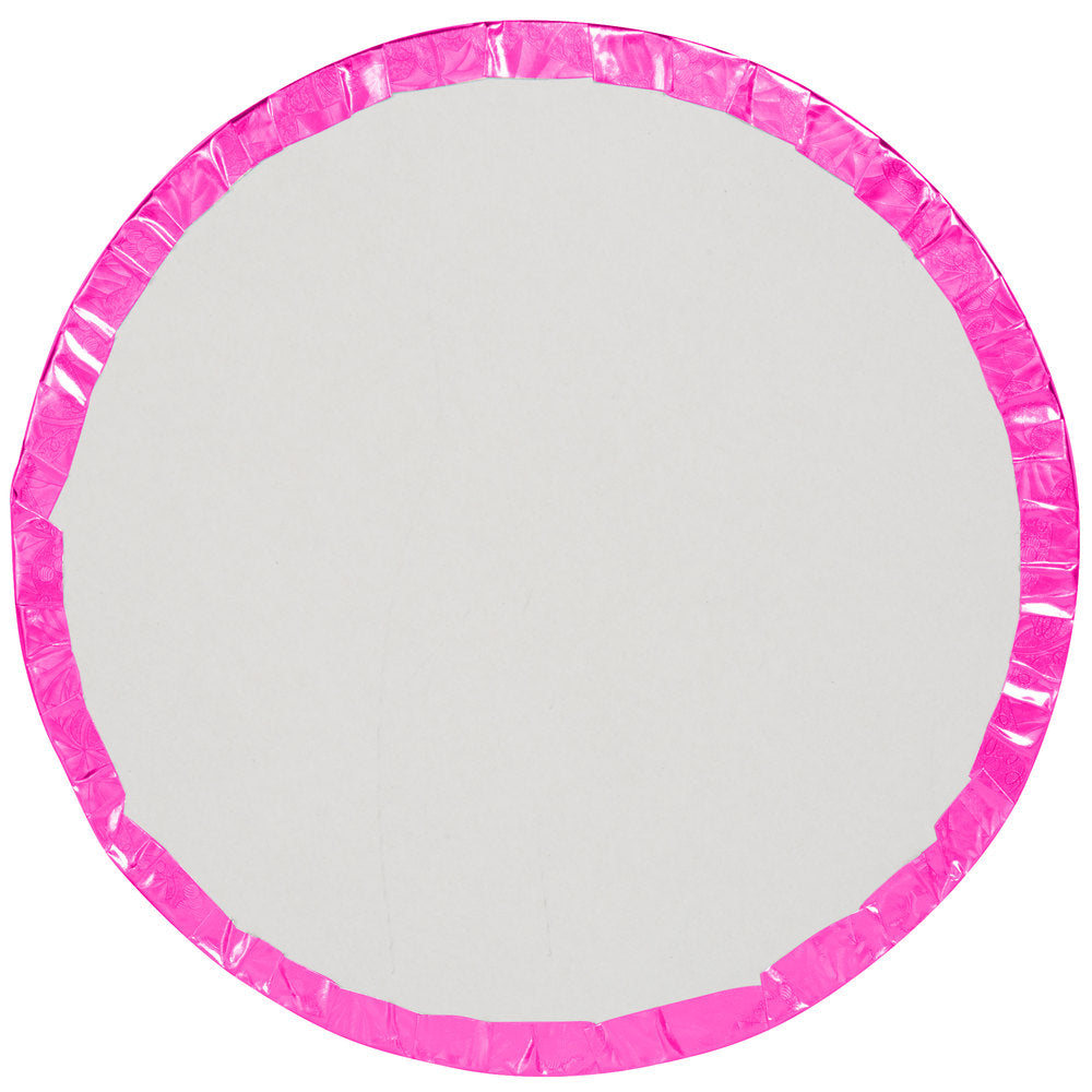 image of the back of a 12 inch pink cake drum that is 1/2 inch thick