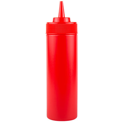 12oz, Wide Mouth Red Squeeze Bottle