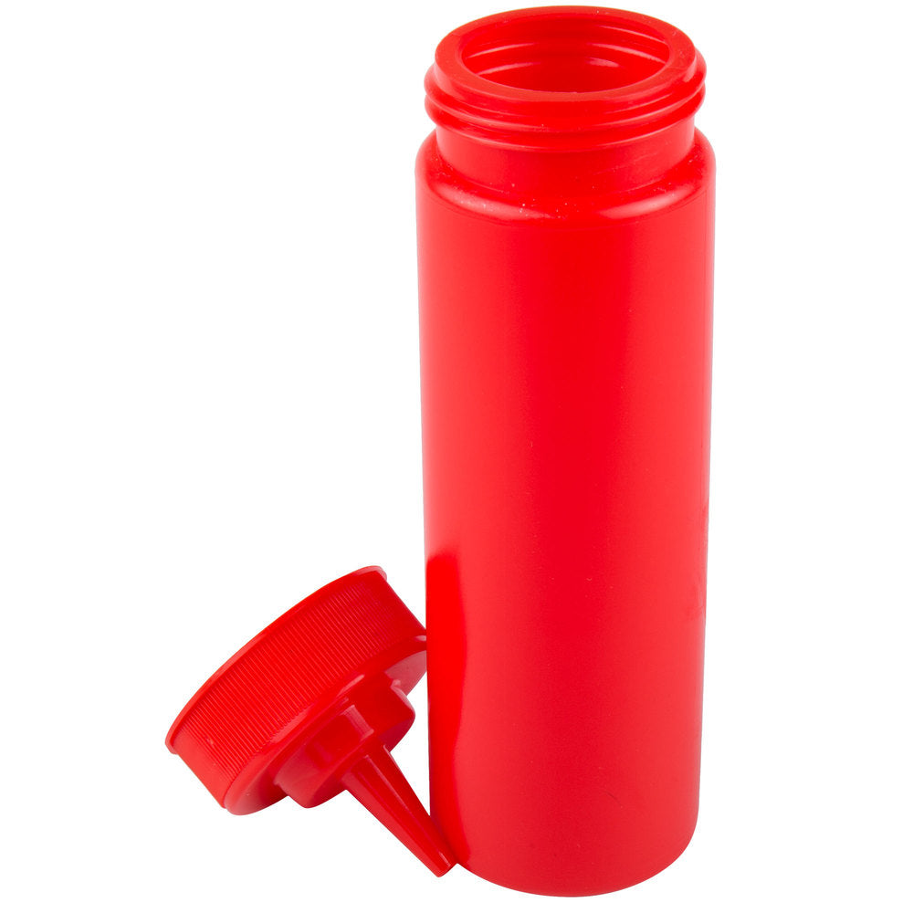 12oz, Wide Mouth Red Squeeze Bottle