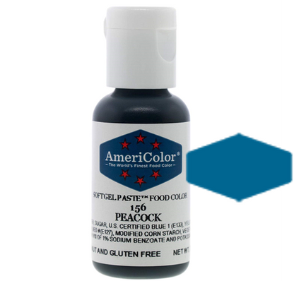 Peacock, Americolor Soft Gel Paste Food Color, .75oz