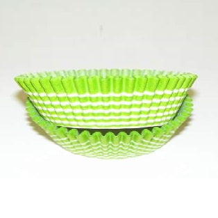 Lime Green with White Circle Design Tart Cups - 50ish Tart Cups
