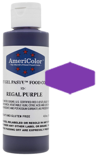 Regal Purple, Americolor Soft Gel Paste Food Color, 4.5oz