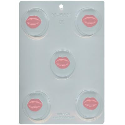 Lips Round Chocolate Covered Cookie Mold