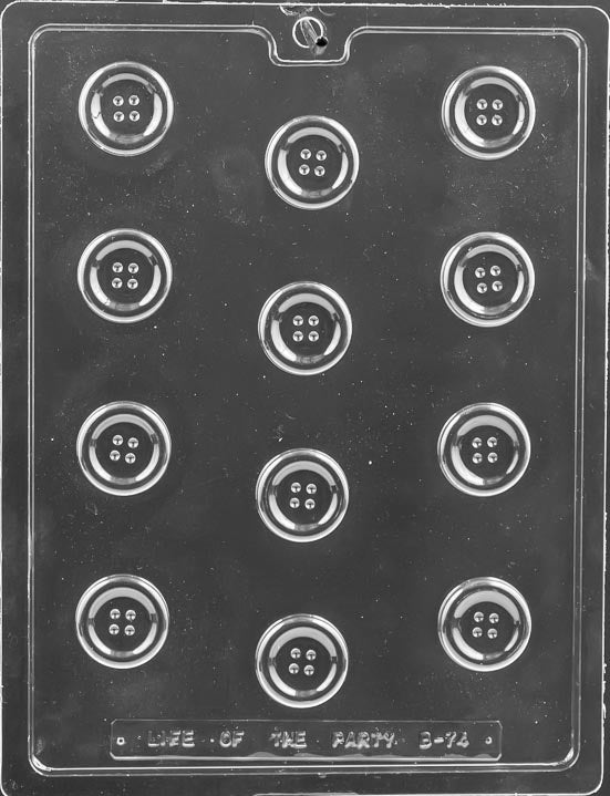 Bite Size Button Chocolate Mold