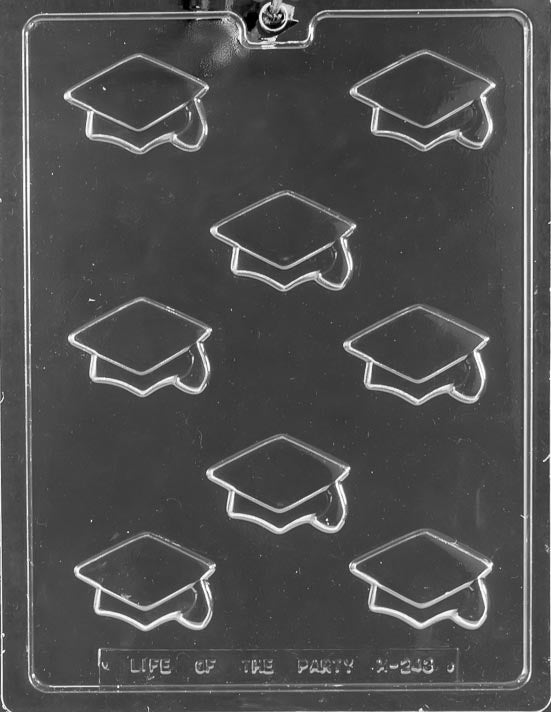 Bite Size Graduation Hats Chocolate Mold