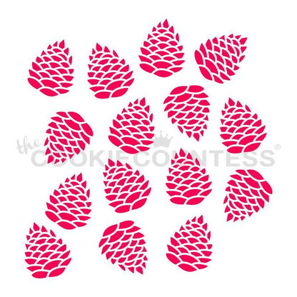 Pinecones Stencil