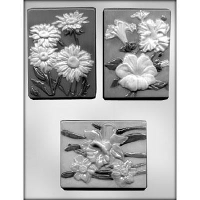 Assortment Of Flowers Chocolate Bar Mold