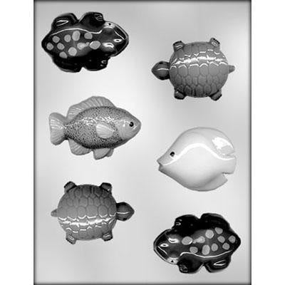 Fish, Frogs and Turtles Chocolate Mold